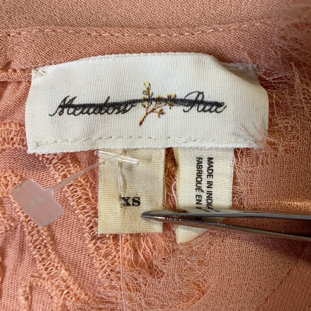 Anthropologie Meadow Rue Laia Peach Top NWOT - Picture 8 of 9